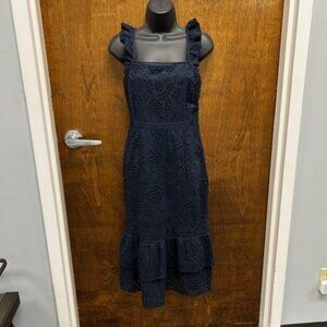 Banana Republic Eyelet Pinafore Sheath Dress